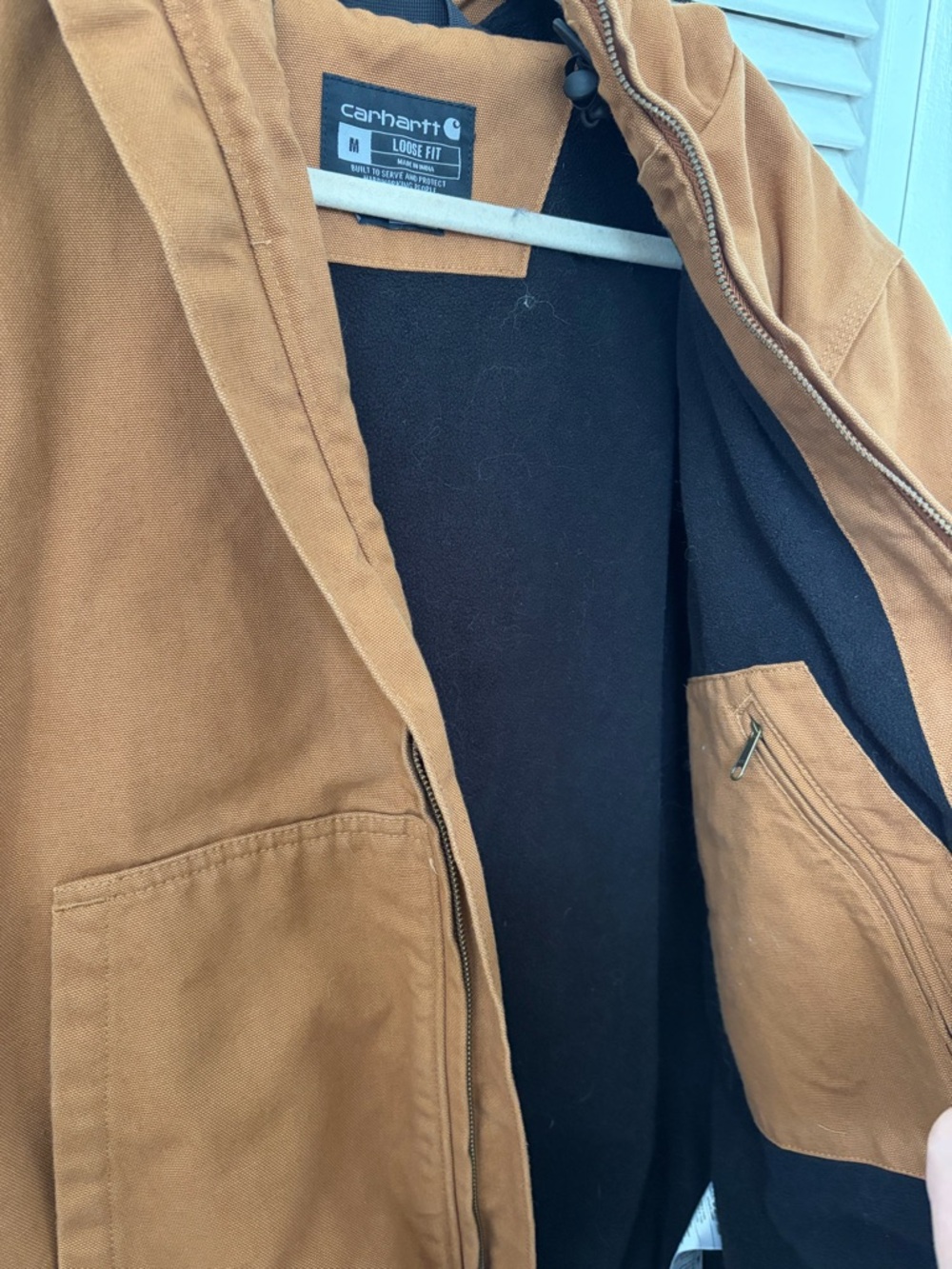Carhartt Brown Hooded Canvas Work Jacket - Picture 4 of 11